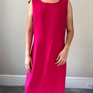 Vintage 90s Fuchsia Cottage Pink Summer Beach Maxi Dress - Size Medium